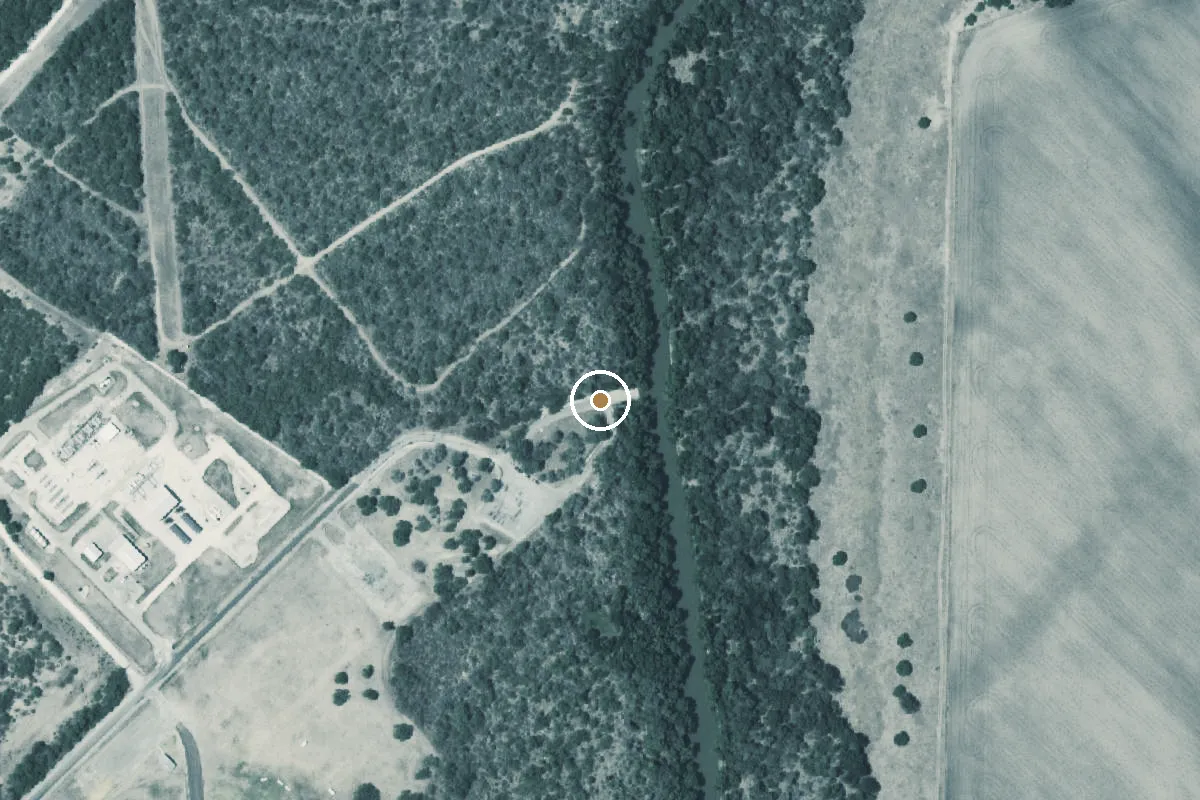 Aerial view of Live Oak County Park Boat Ramp
