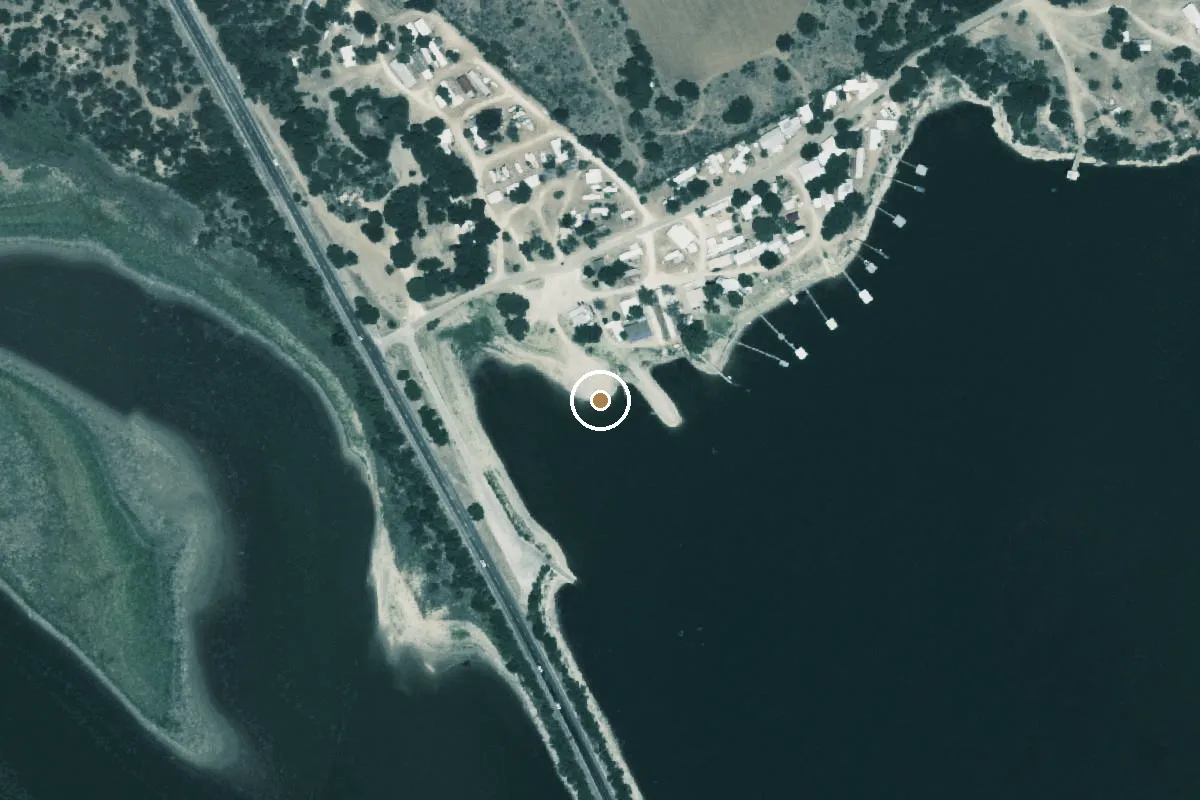 Aerial view of Live Oak Lodge Boat Ramp