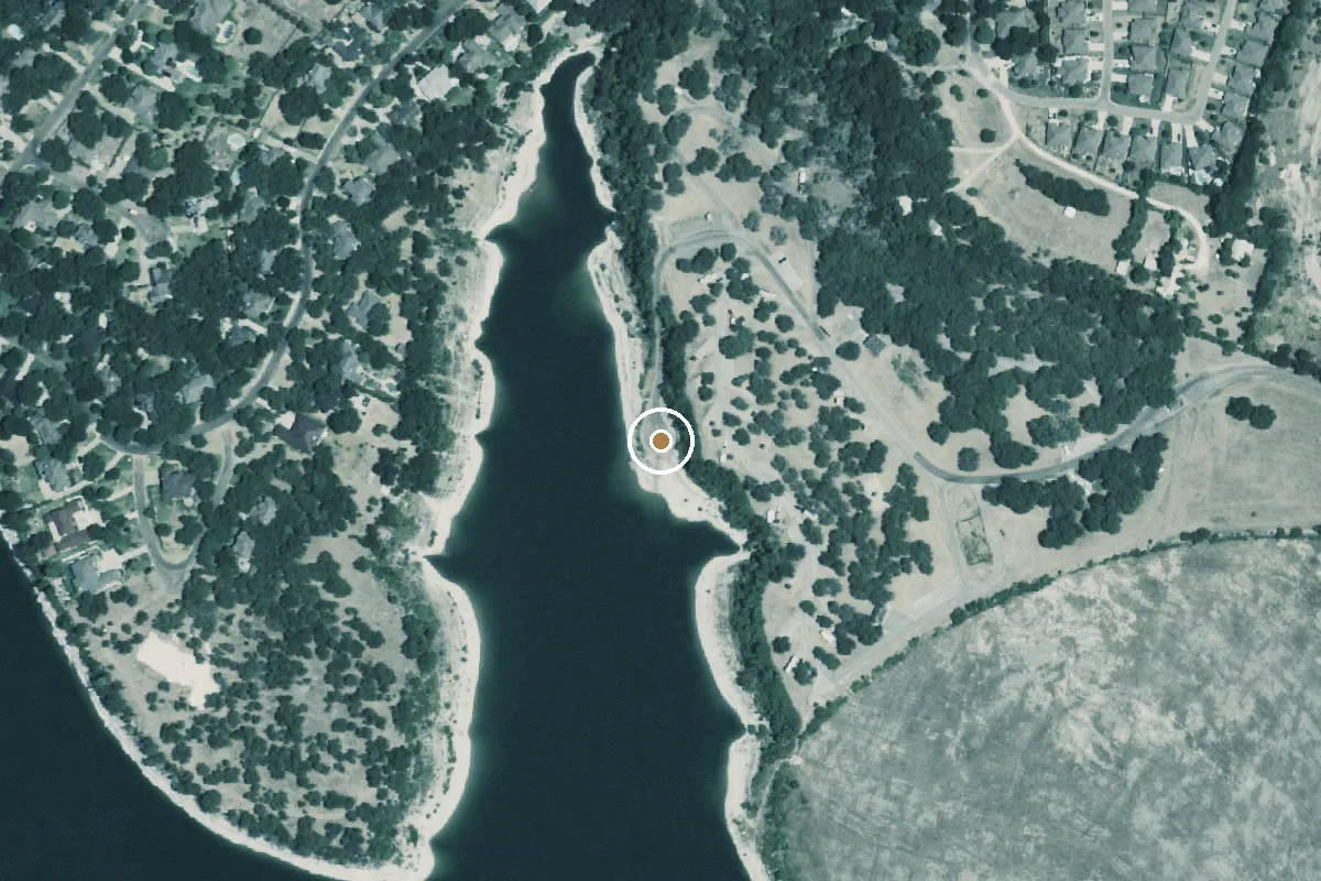 Aerial view of Live Oak Ridge Park Boat Ramp