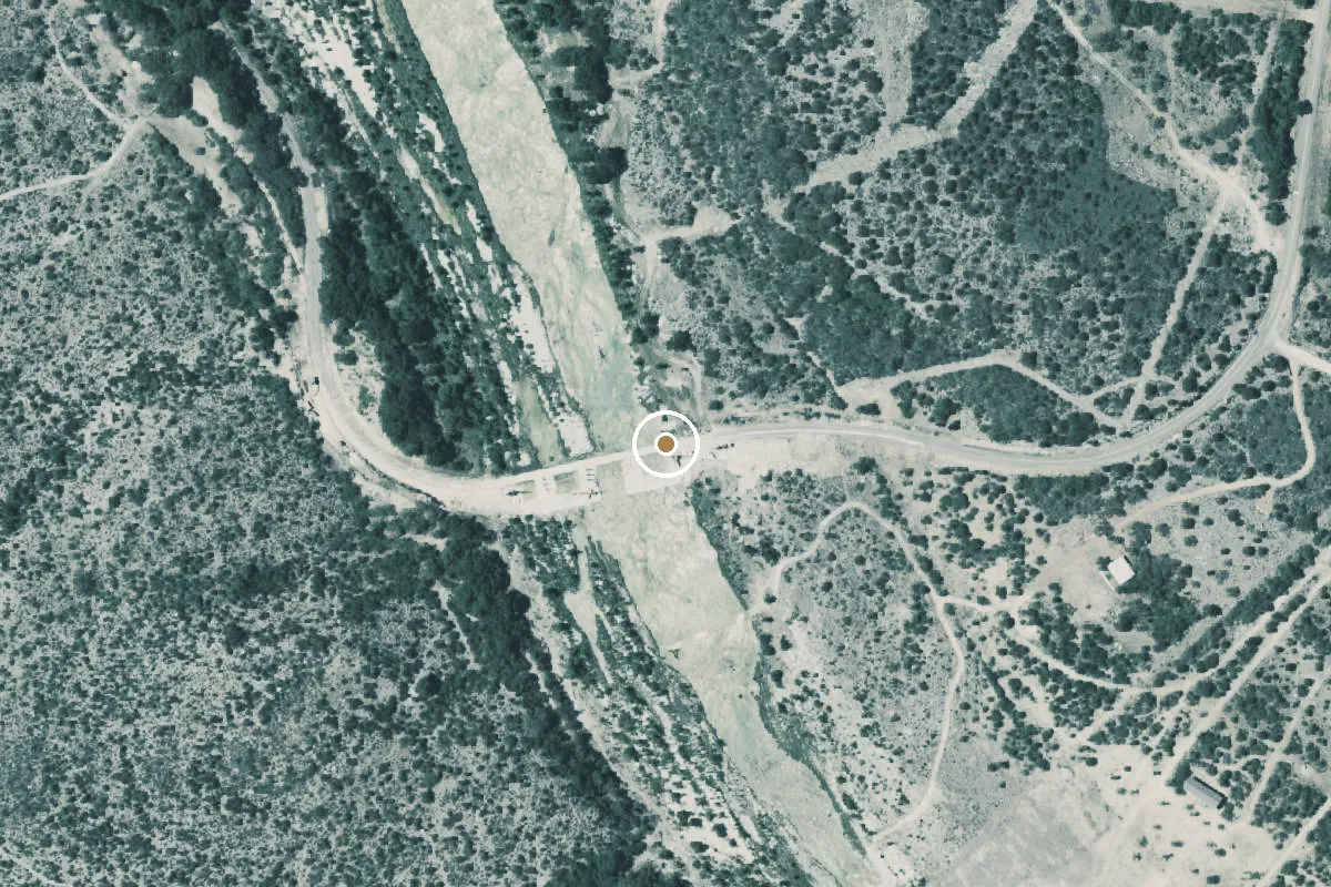 Aerial view of Llano River Boat Ramp
