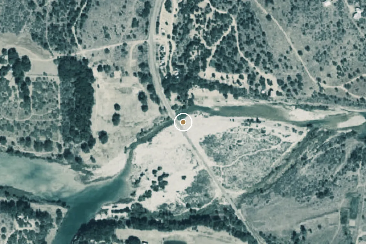 Aerial view of Llano River Boat Ramp