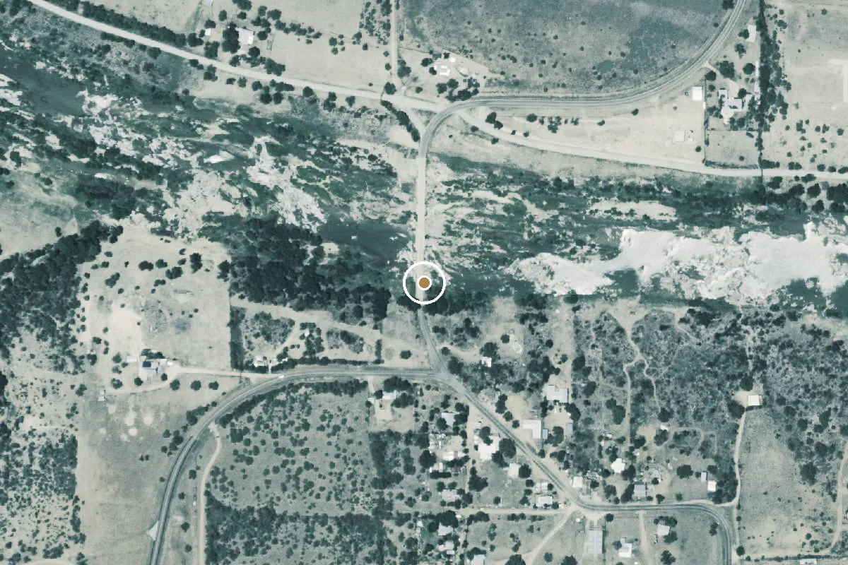 Aerial view of Llano River Boat Ramp