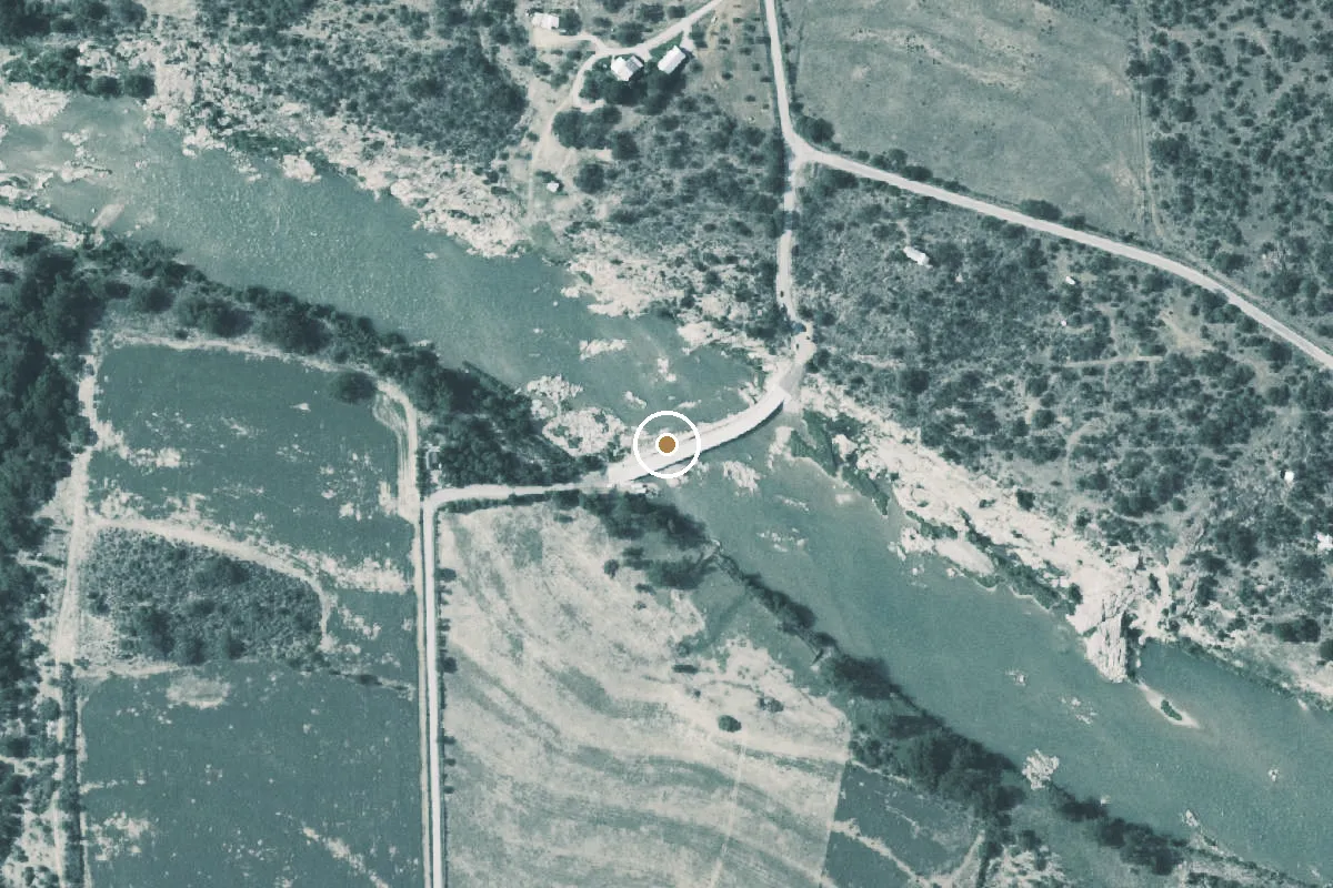 Aerial view of Llano River Boat Ramp