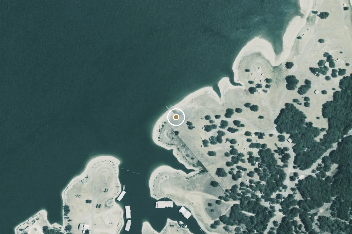 Aerial view of Lofers Bend Park Boat Ramp