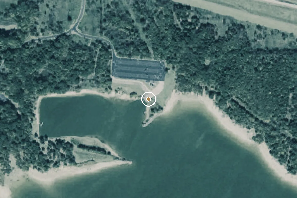 Aerial view of Lone Pine Boat Ramp