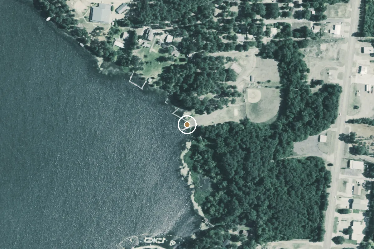 Aerial view of Lone Star City Park Boat Ramp