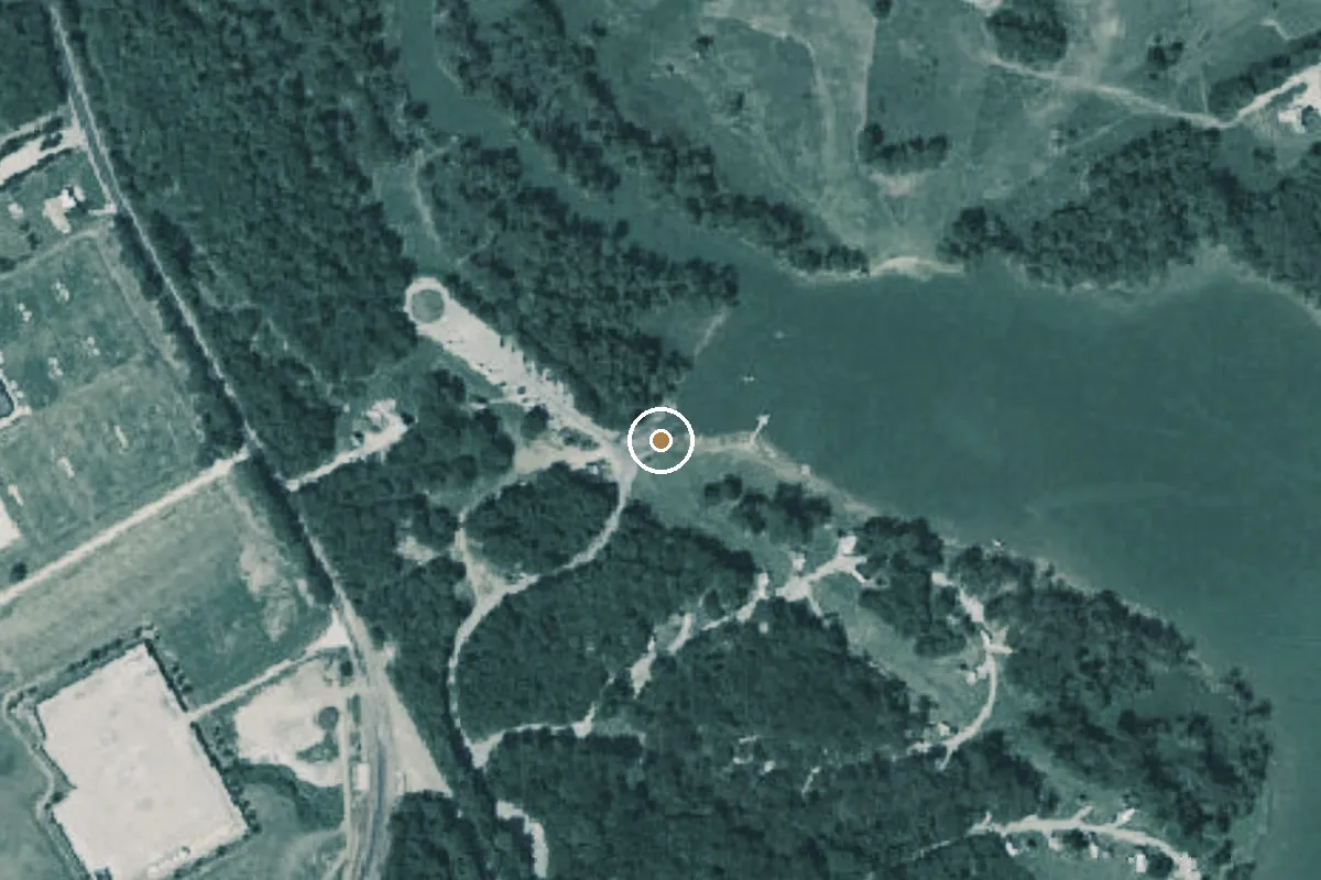 Aerial view of Loyd Park Boat Ramp