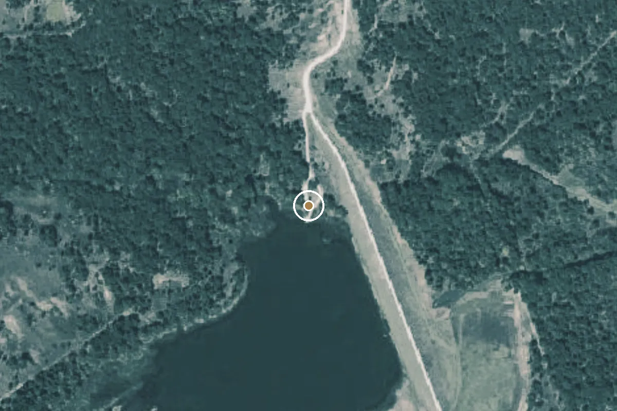 Aerial view of Lyndon B. Johnson National Grassland Boat Ramp