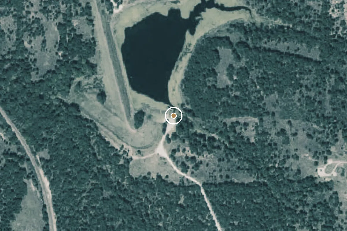 Aerial view of Lyndon B. Johnson National Grassland Boat Ramp