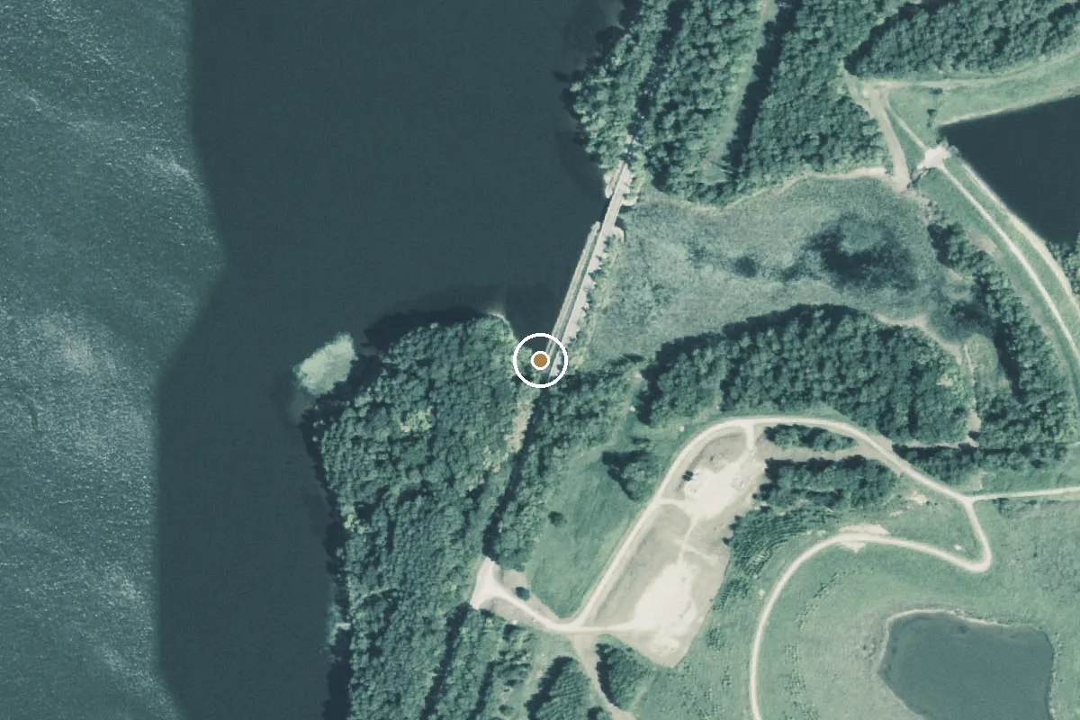 Aerial view of Martin Creek Lake Boat Ramp