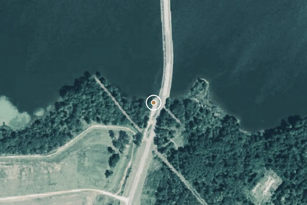 Aerial view of Martin Creek Lake Boat Ramp