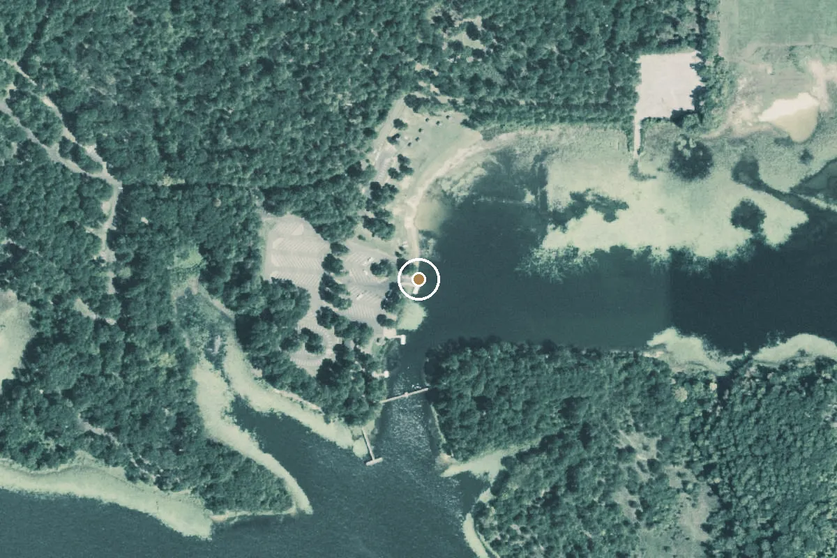 Aerial view of Martin Creek Lake State Park Boat Ramp