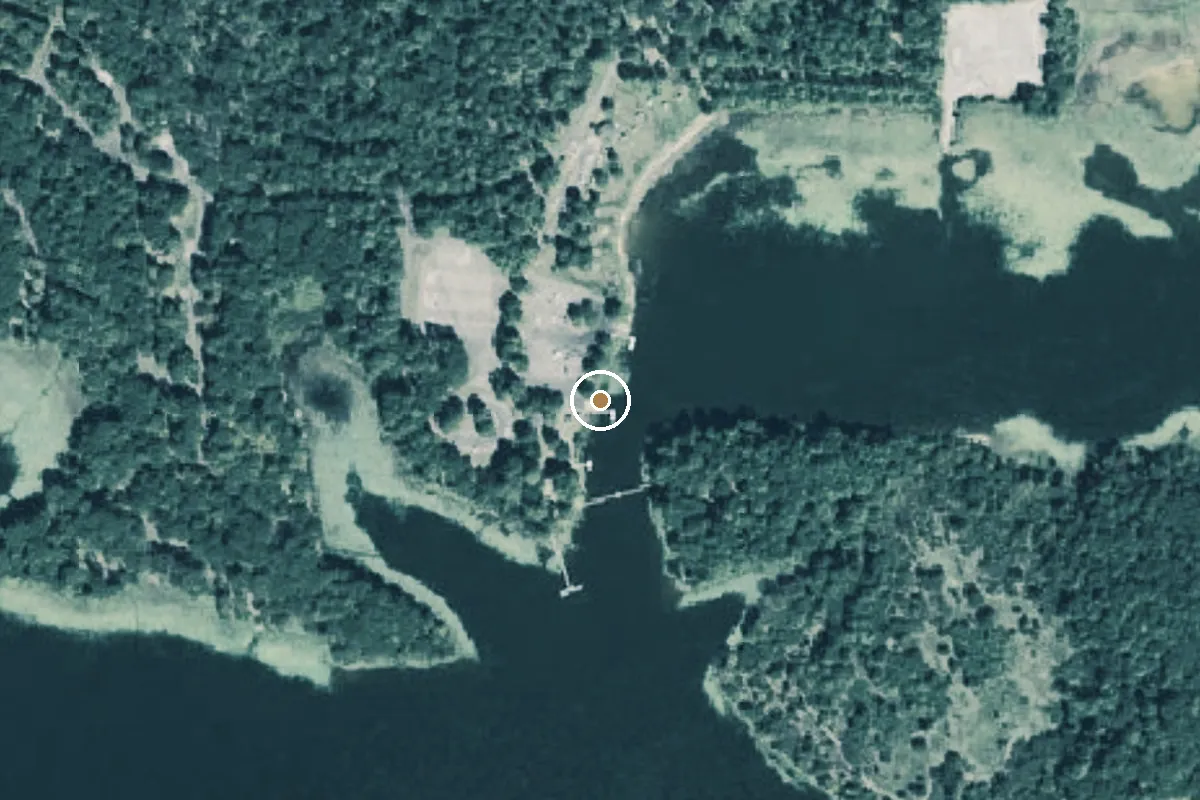 Aerial view of Martin Creek Lake State Park Boat Ramp