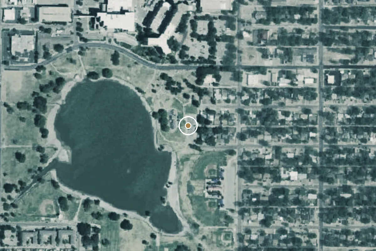 Aerial view of Maxey Park Boat Ramp