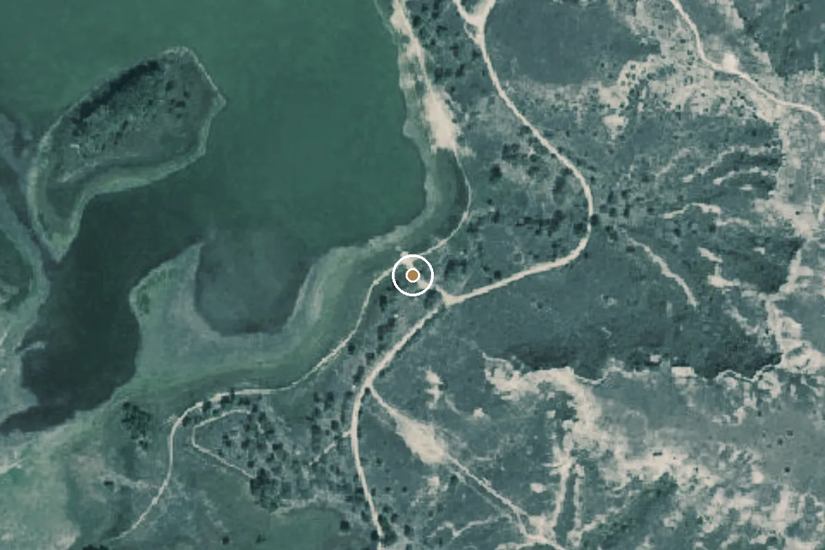 Aerial view of McClellan Creek National Grassland Boat Ramp