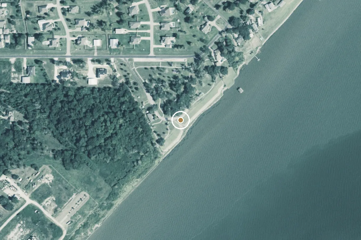 Aerial view of McCollum County Park Boat Ramp