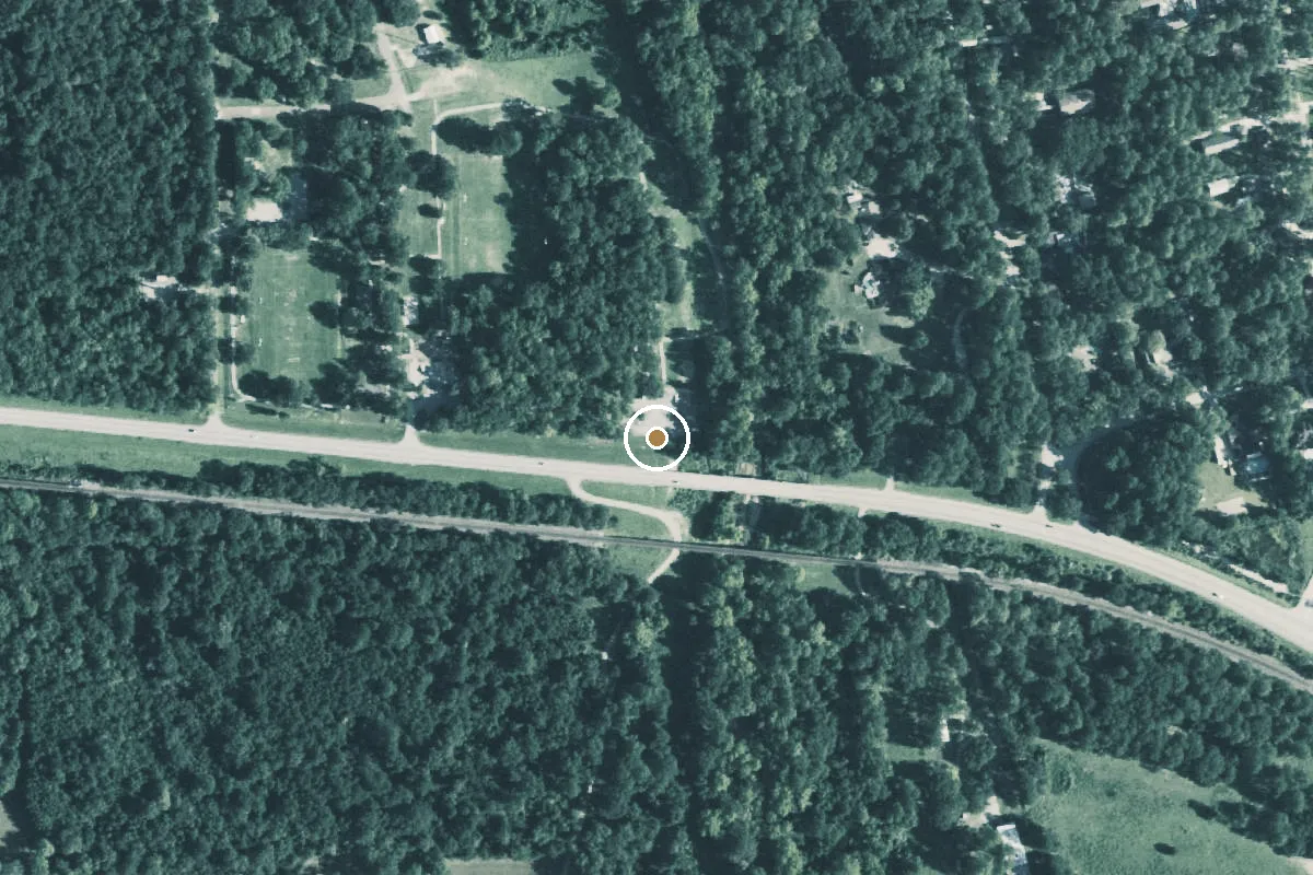 Aerial view of McDade Park Boat Ramp