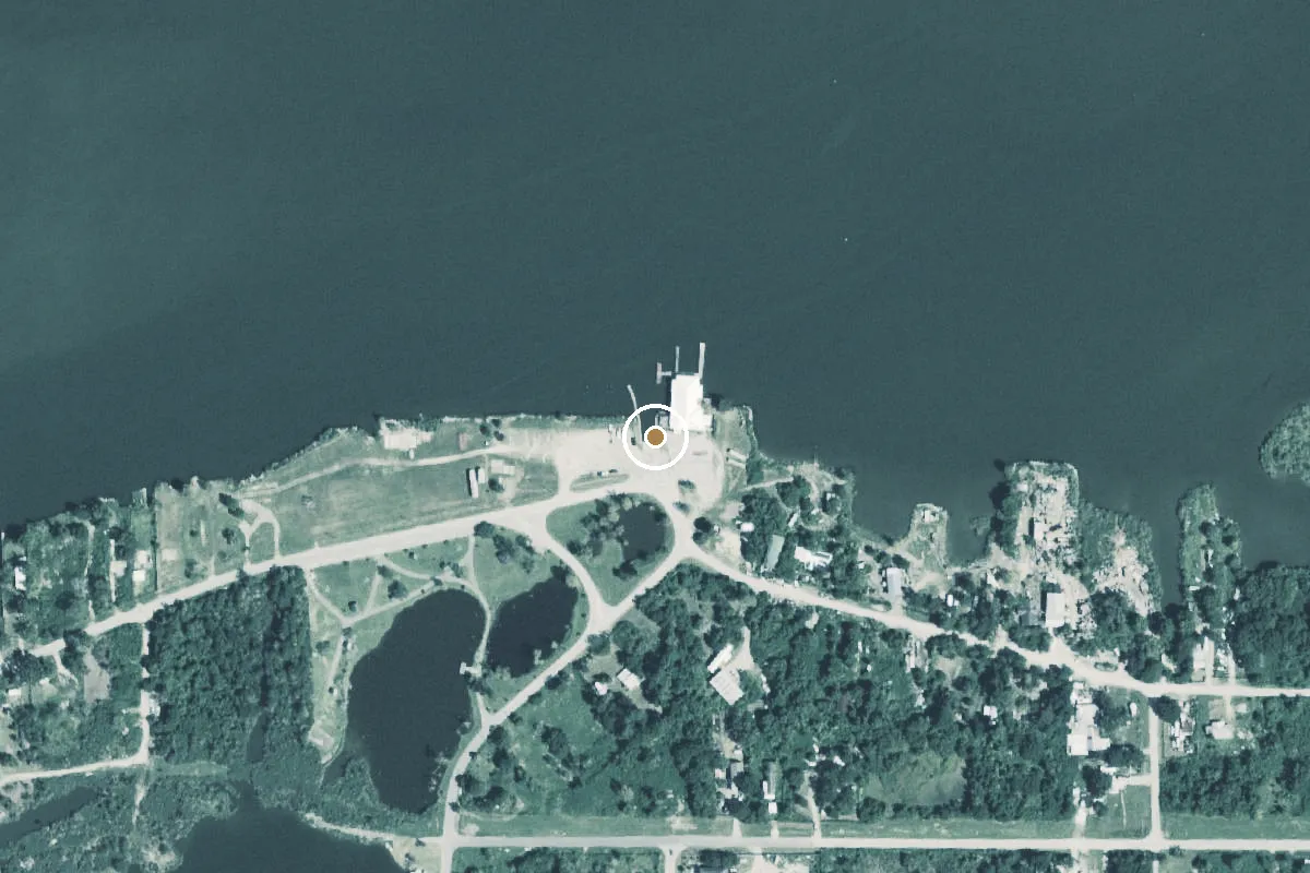 Aerial view of Meadowbrook Park Boat Ramp