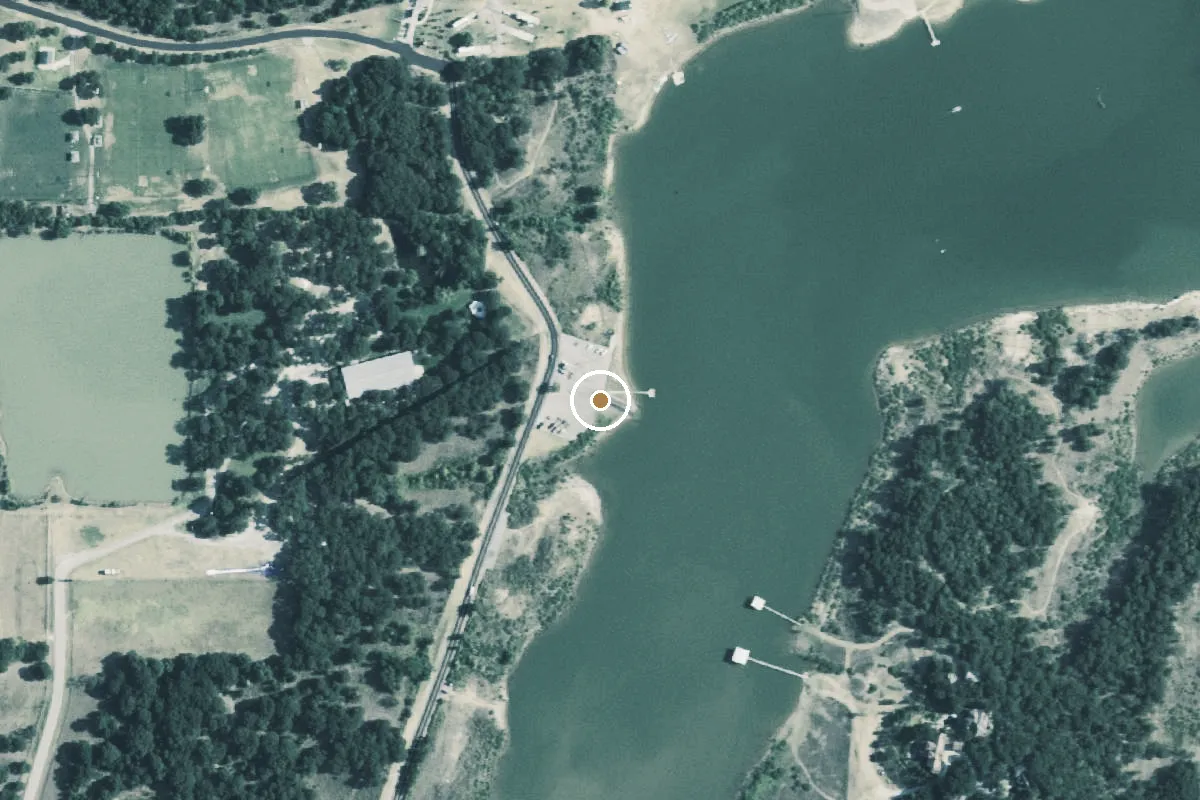 Aerial view of Meadowmere Lane Boat Ramp