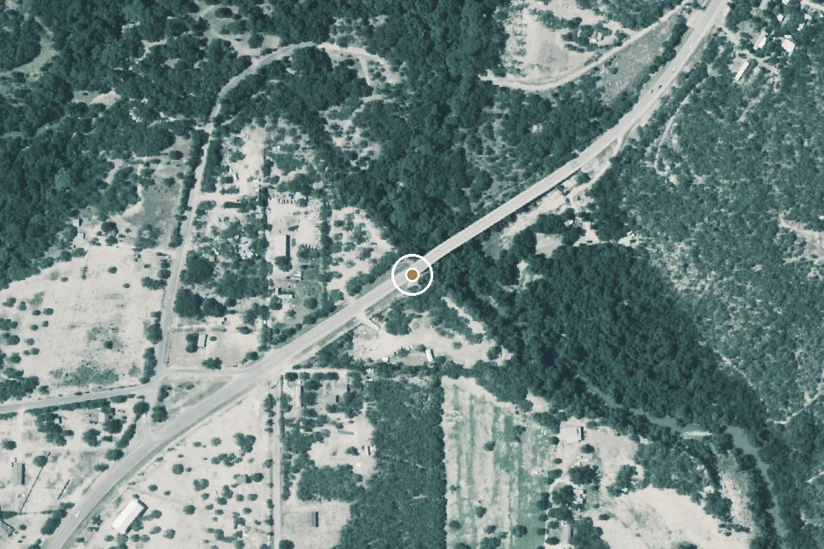 Aerial view of Medina River Boat Ramp