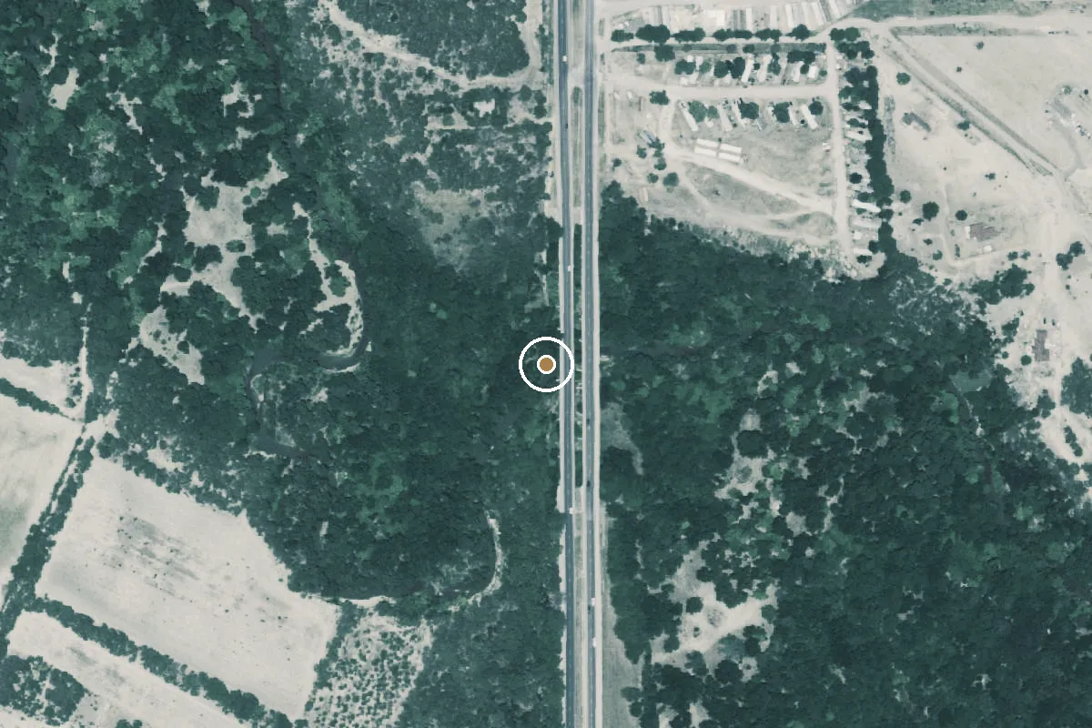 Aerial view of Medina River Boat Ramp