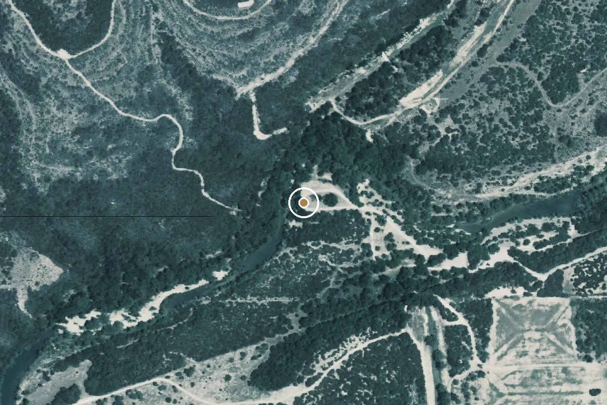 Aerial view of Medina River Boat Ramp