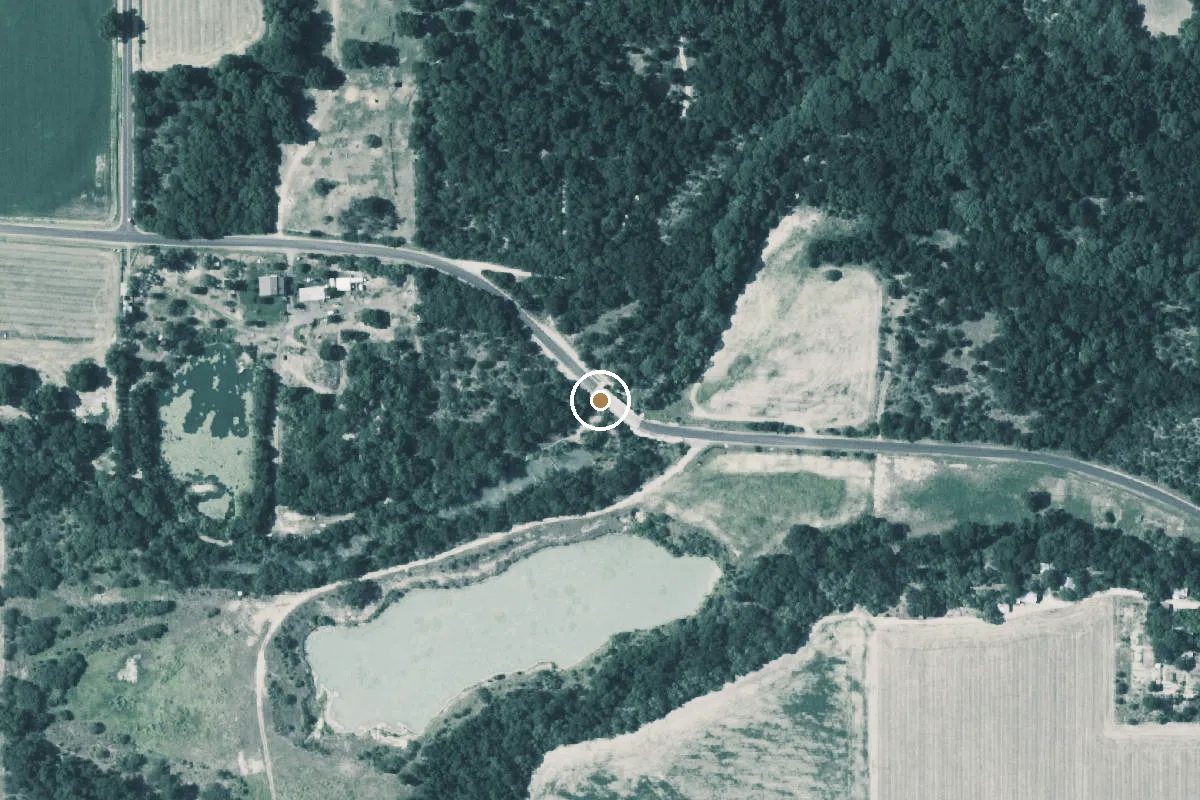 Aerial view of Medina River Boat Ramp