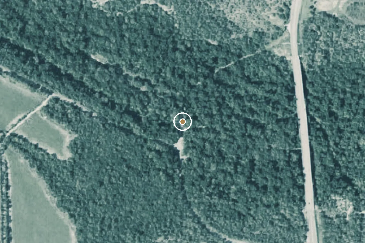 Aerial view of Medina River Natural Area Boat Ramp