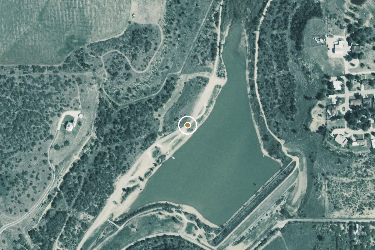 Aerial view of Memory Lake Park Boat Ramp