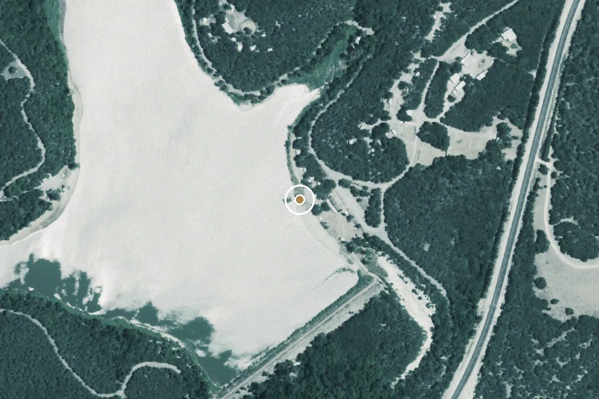 Aerial view of Meridian State Park Boat Ramp
