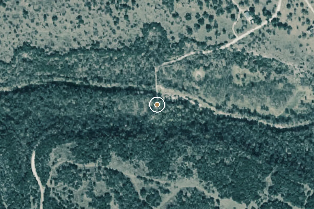 Aerial view of Middle Bosque River Boat Ramp