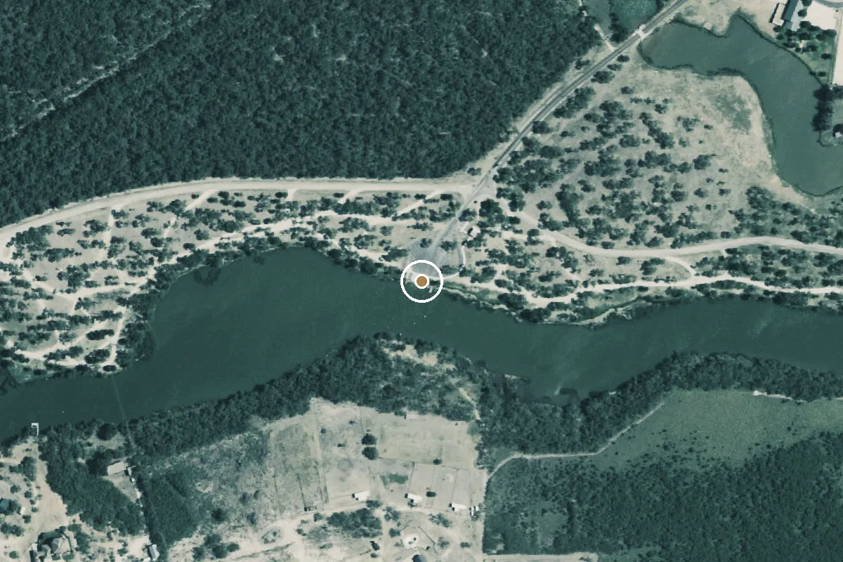 Aerial view of Middle Concho Park Boat Ramp