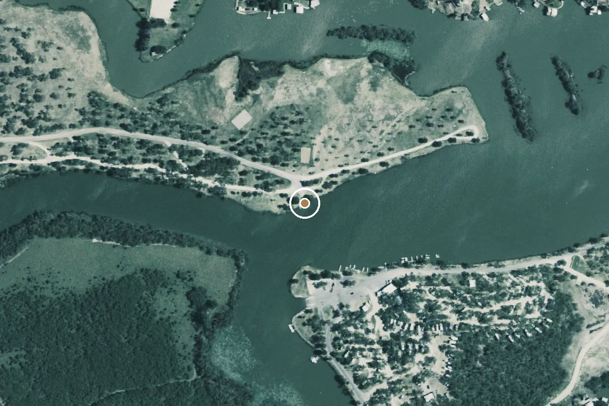 Aerial view of Middle Concho Park Boat Ramp