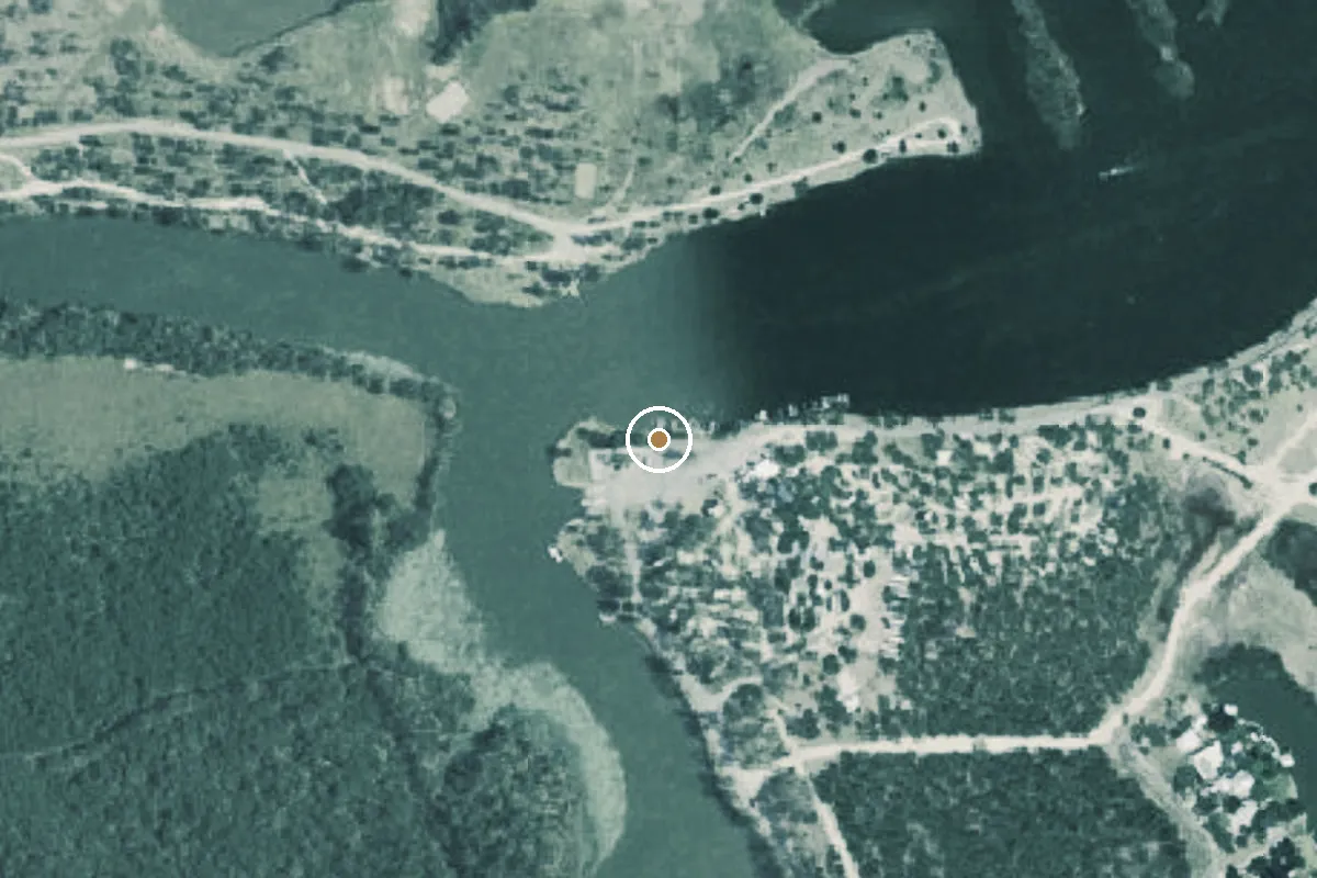 Aerial view of Middle Concho Park Boat Ramp