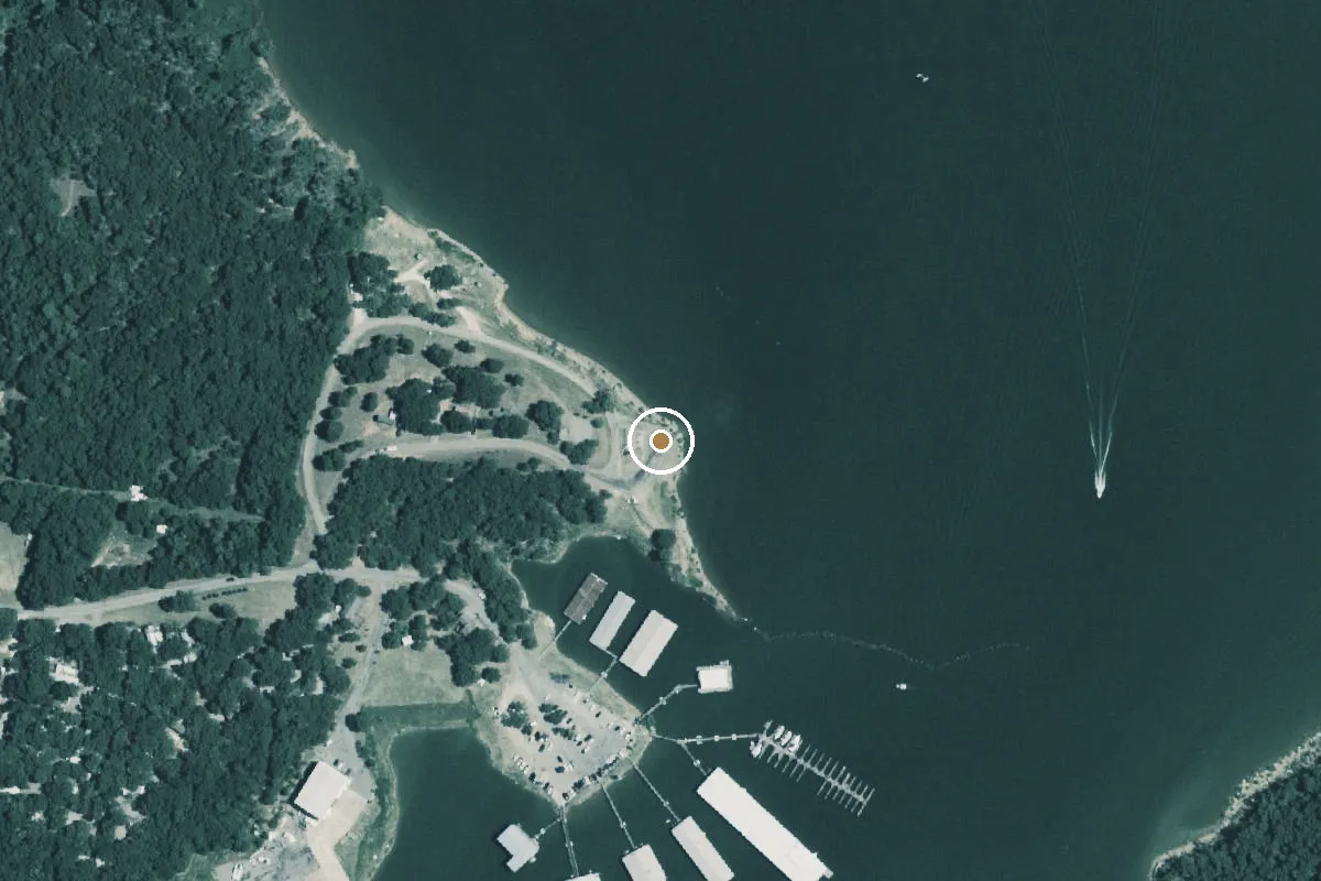 Aerial view of Mill Creek Public Use Area Boat Ramp