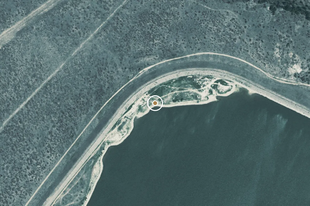 Aerial view of Miller Creek Reservoir Boat Ramp