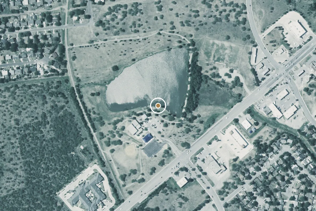 Aerial view of Miller's Pond Park Boat Ramp