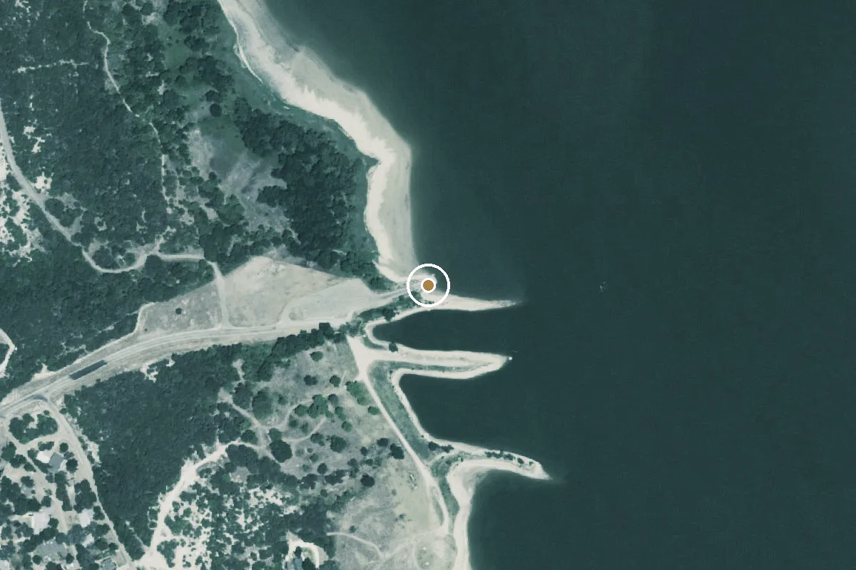Aerial view of Morgan Lakeside Park Boat Ramp