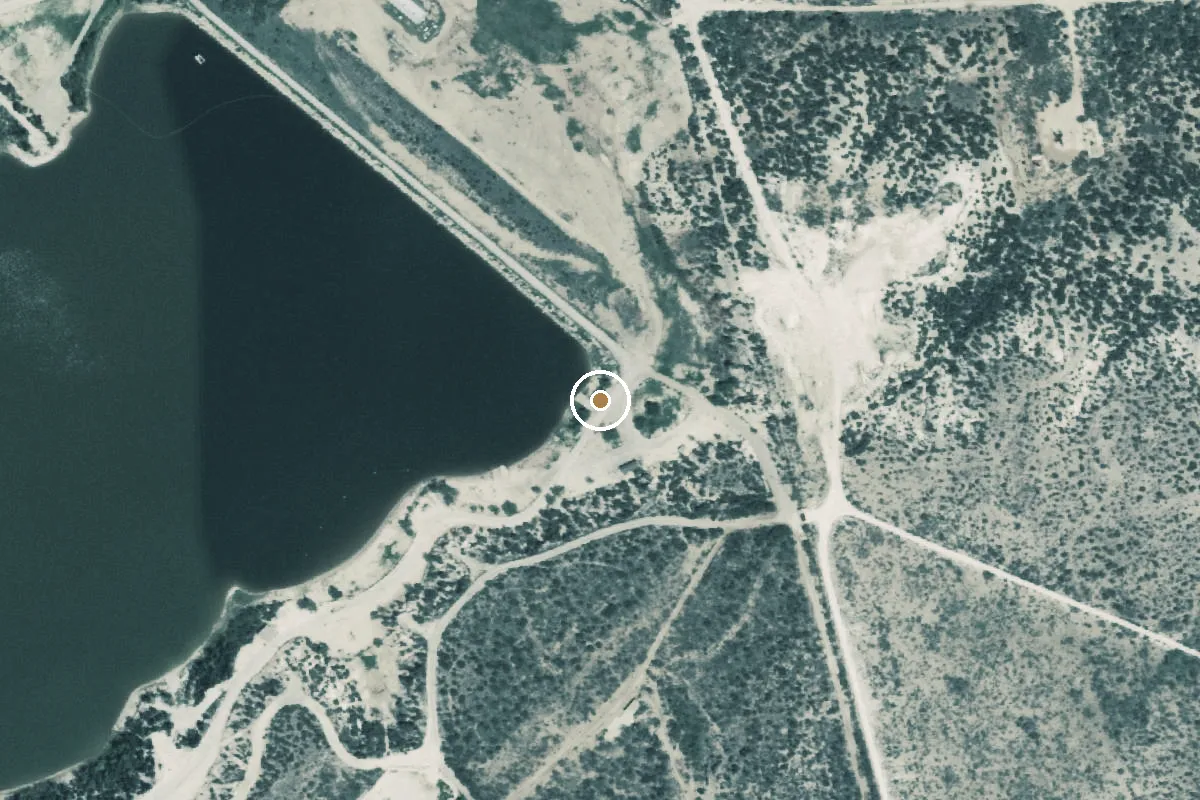 Aerial view of Moss Creek Lake Boat Ramp