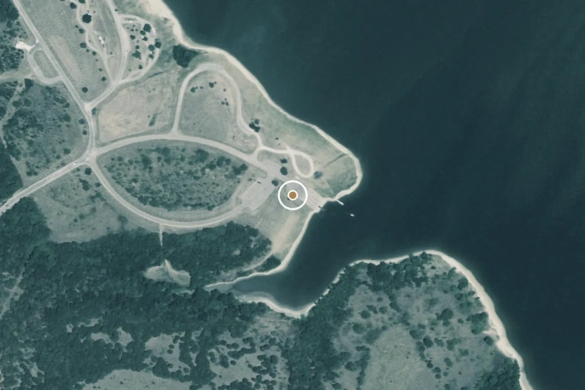 Aerial view of Mott Park Boat Ramp
