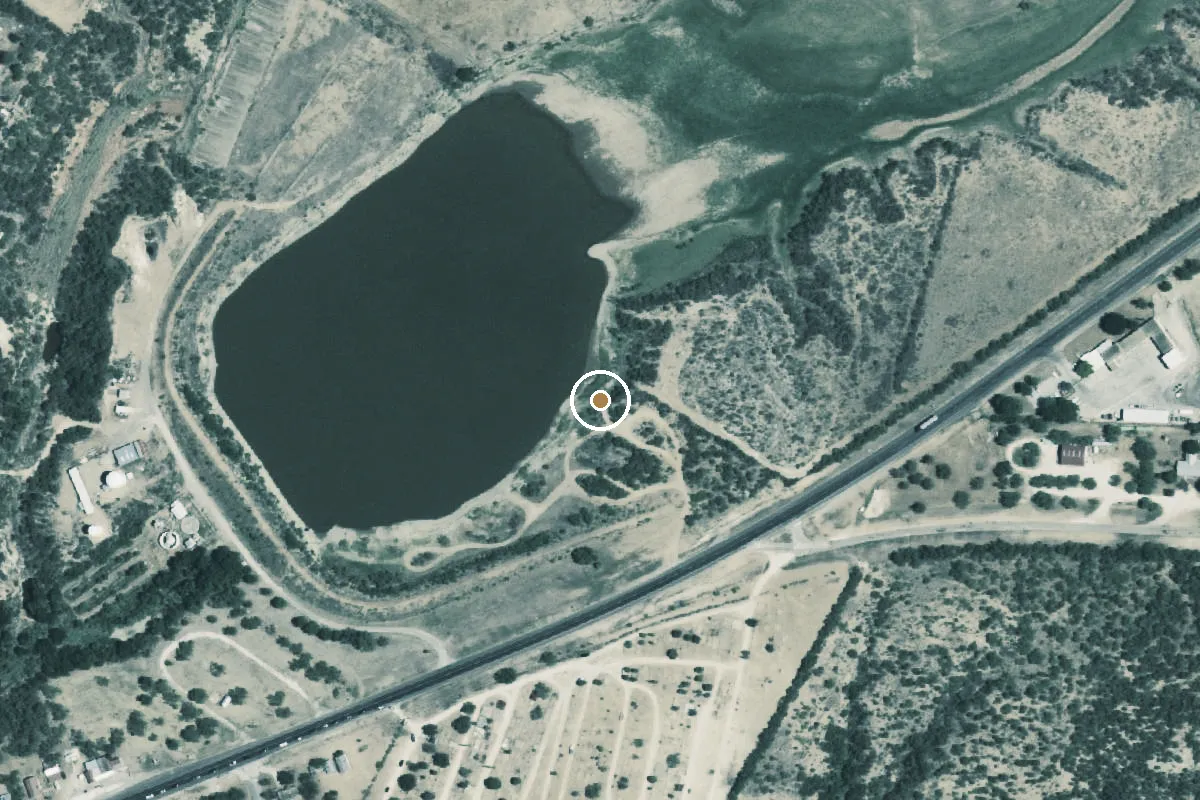 Aerial view of Mountain Creek Boat Ramp