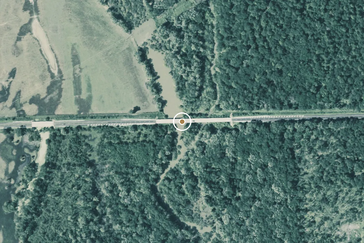 Aerial view of Mud Creek Boat Ramp