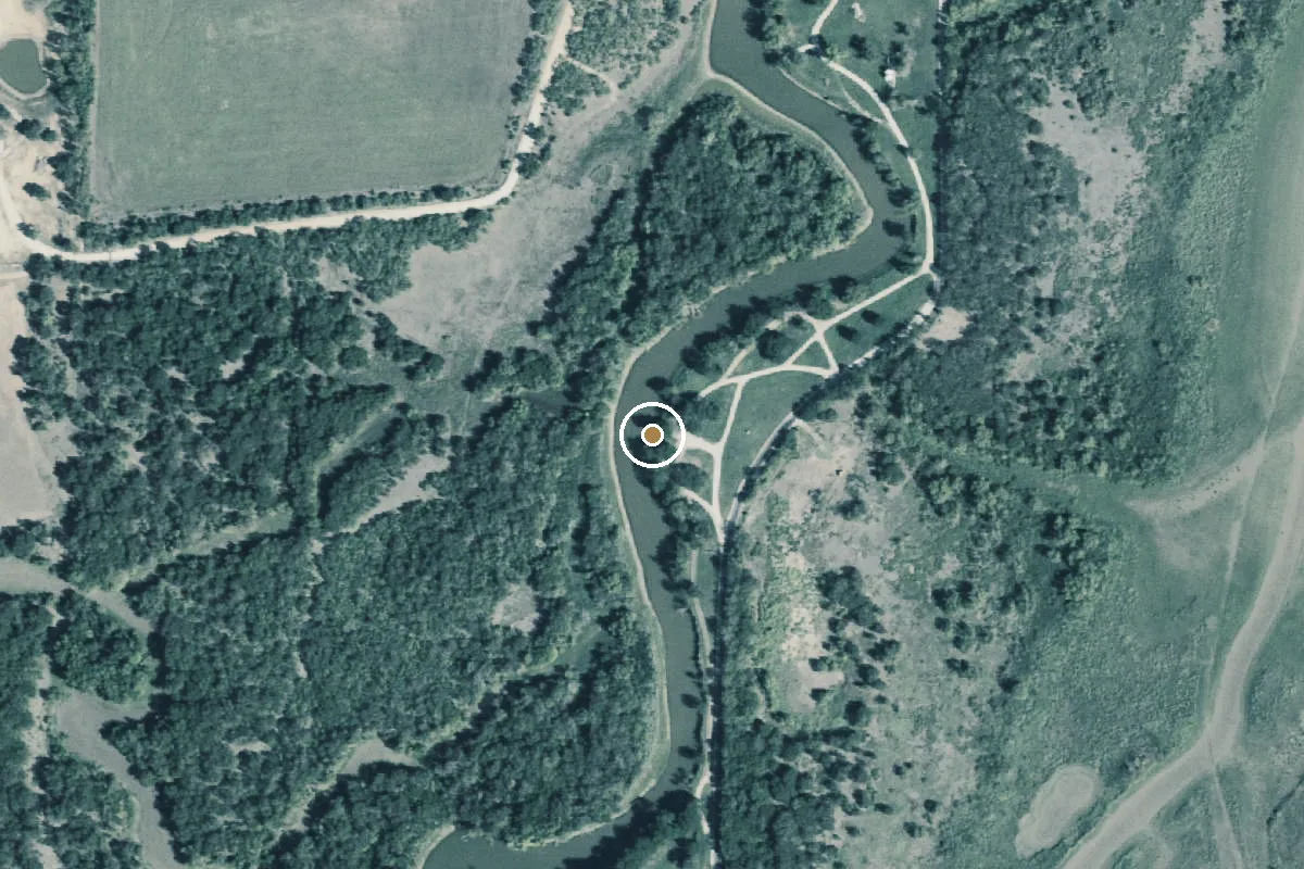 Aerial view of Mullins Heritage Park Boat Ramp