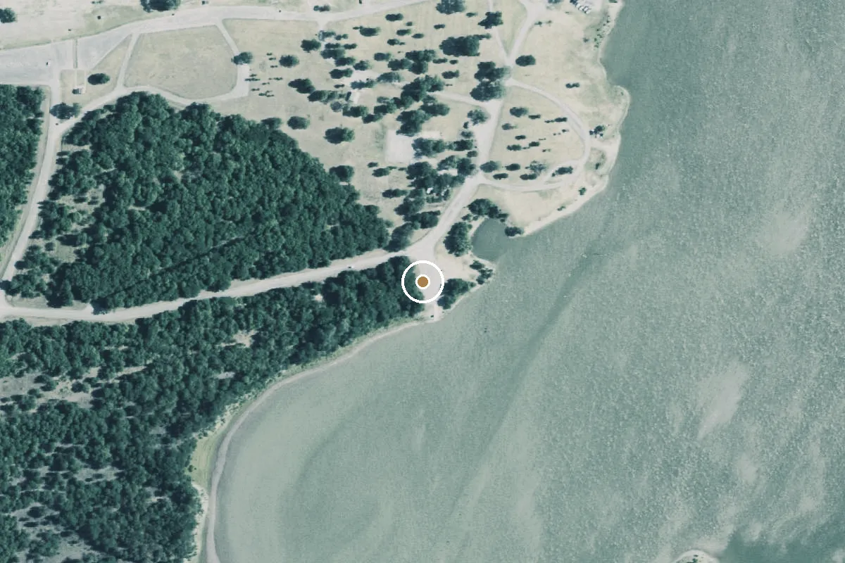 Aerial view of Mustang Park Boat Ramp