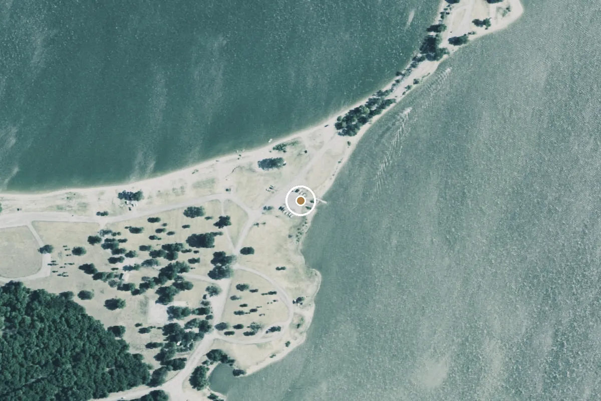 Aerial view of Mustang Park Boat Ramp