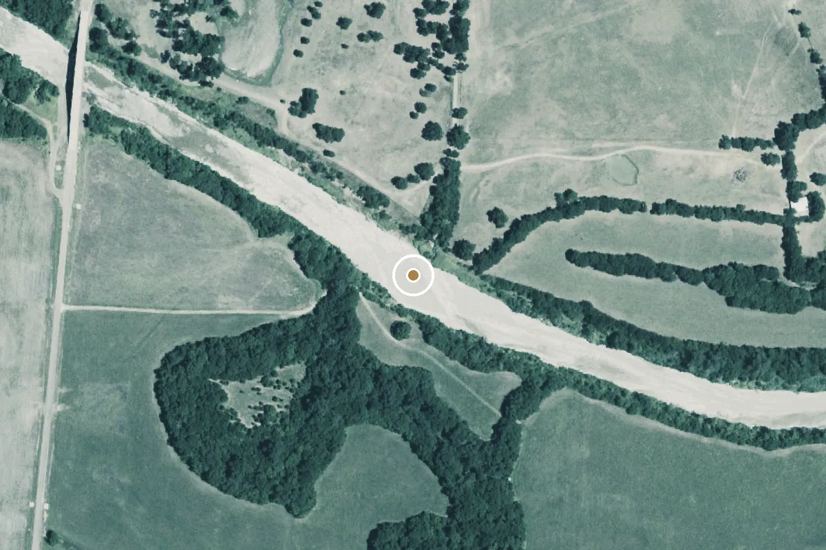 Aerial view of N. Sulphur River Boat Ramp
