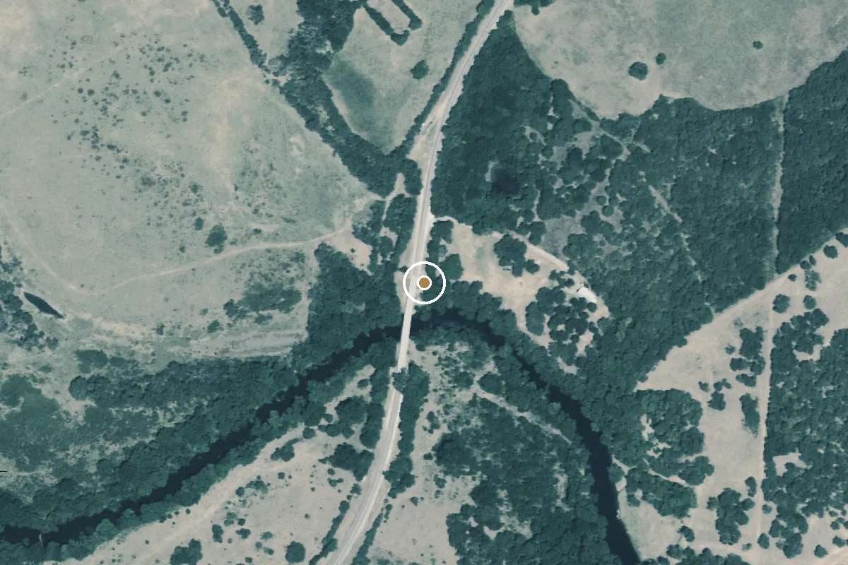 Aerial view of Navasota River Boat Ramp