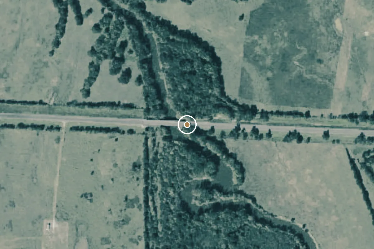 Aerial view of Navasota River Boat Ramp