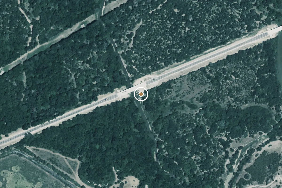 Aerial view of Navasota River Boat Ramp