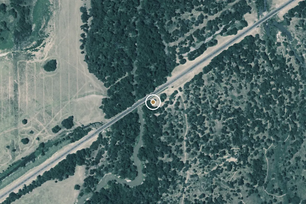 Aerial view of Navasota River Boat Ramp